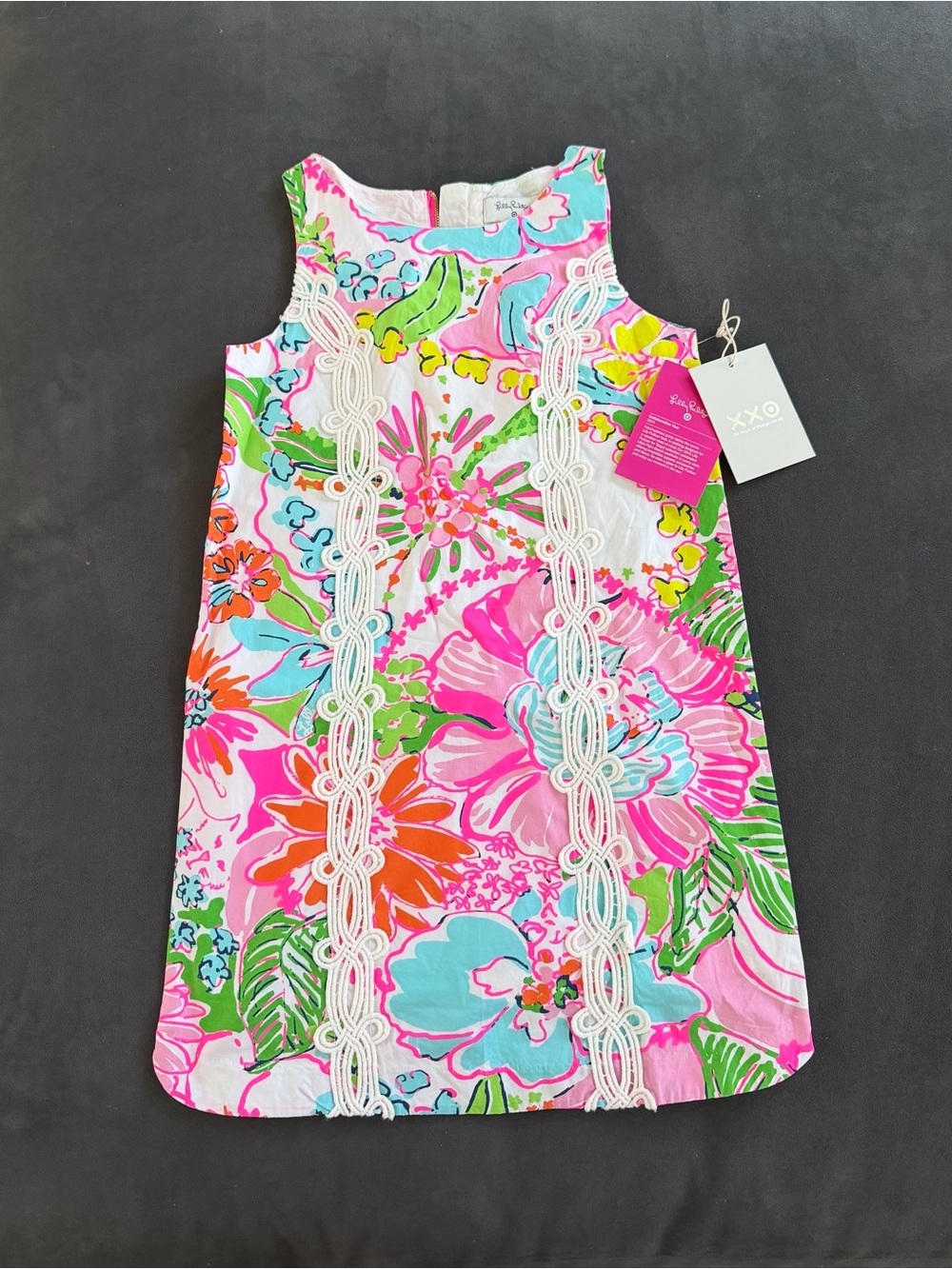 Lilly Pulitzer for Target. 20th  Anniversary Floral Lace-Trim Girls Shift Dress